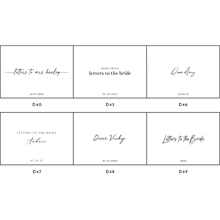 Letters To The Bride Bundle - Elegant Wedding Guest Book Bundle With Envelopes & Pen