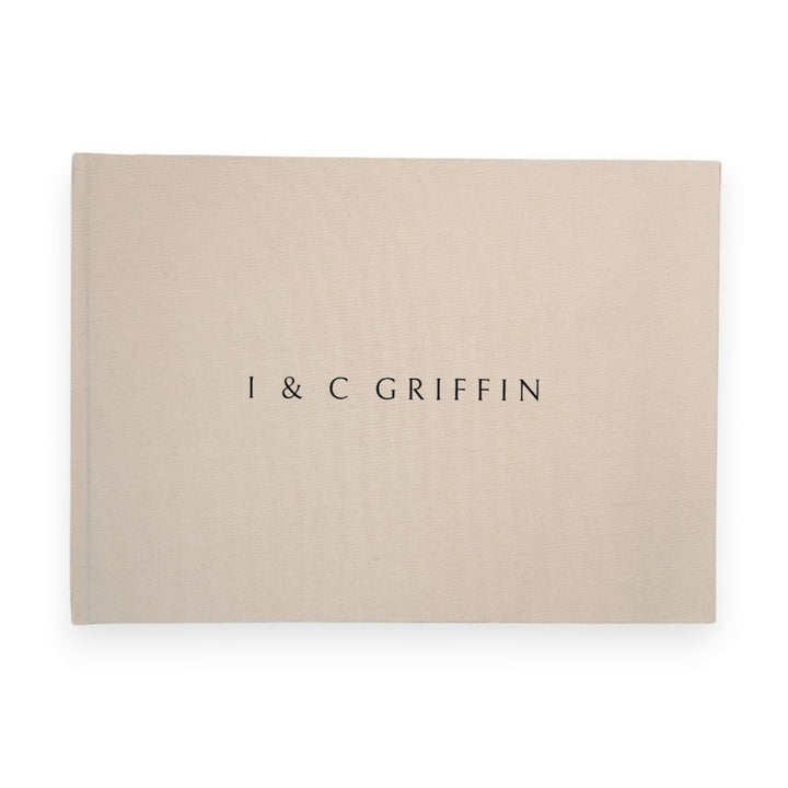Custom Wedding Guest Book - Linen Landscape D06