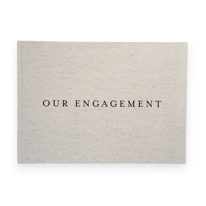 Engagement Guest Book SECONDS Linen Landscape