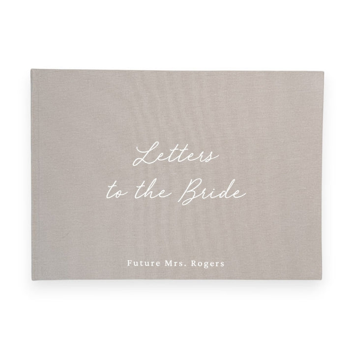 Custom Bridal Guest Book - Linen Landscape D44