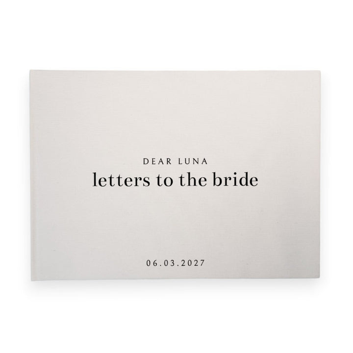 Custom Bridal Guest Book - Linen Landscape D45