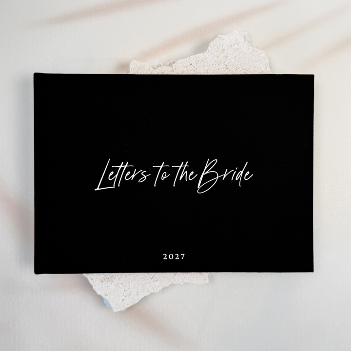 Custom Bridal Guest Book - Linen Landscape D49