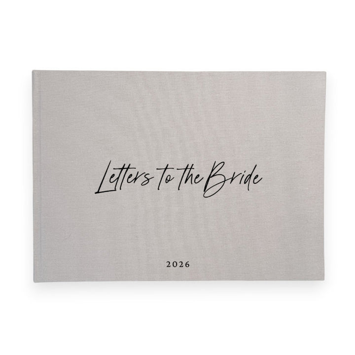 Custom Bridal Guest Book - Linen Landscape D49