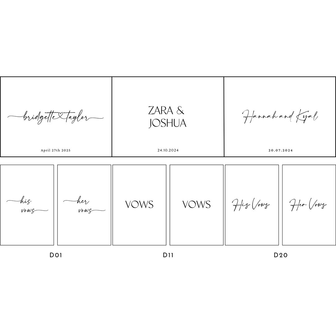 Wedding Guest Book Bundle - Classic Linen Wedding Keepsake & Vow Books Set