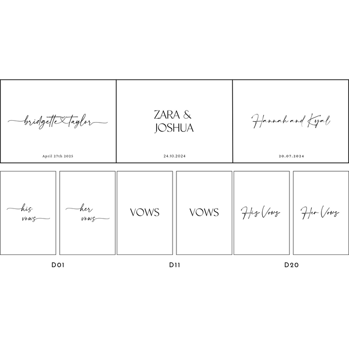 Wedding Guest Book Bundle - Classic Linen Wedding Keepsake & Vow Books Set