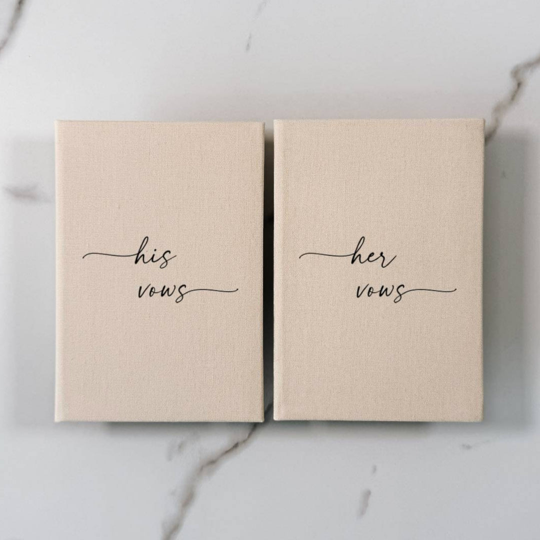 Custom Wedding Vow Books - Linen Vow Books D01