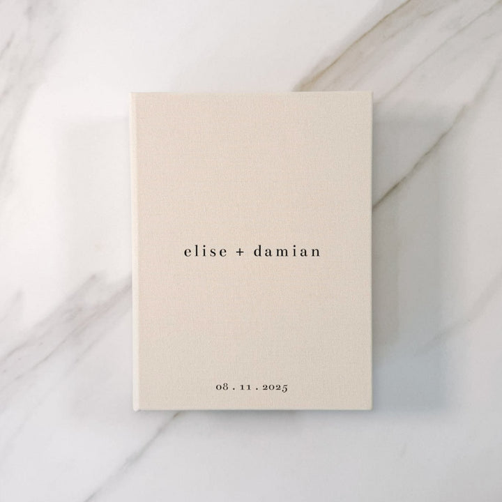 Custom Wedding Photo Album - Linen Wedding Instax Album D04