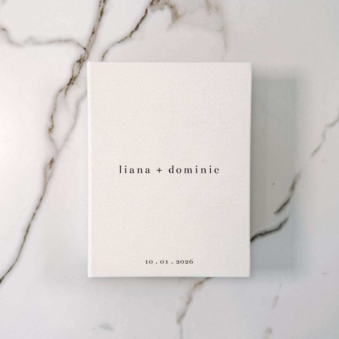 Custom Wedding Photo Album - Linen Wedding Instax Album D04