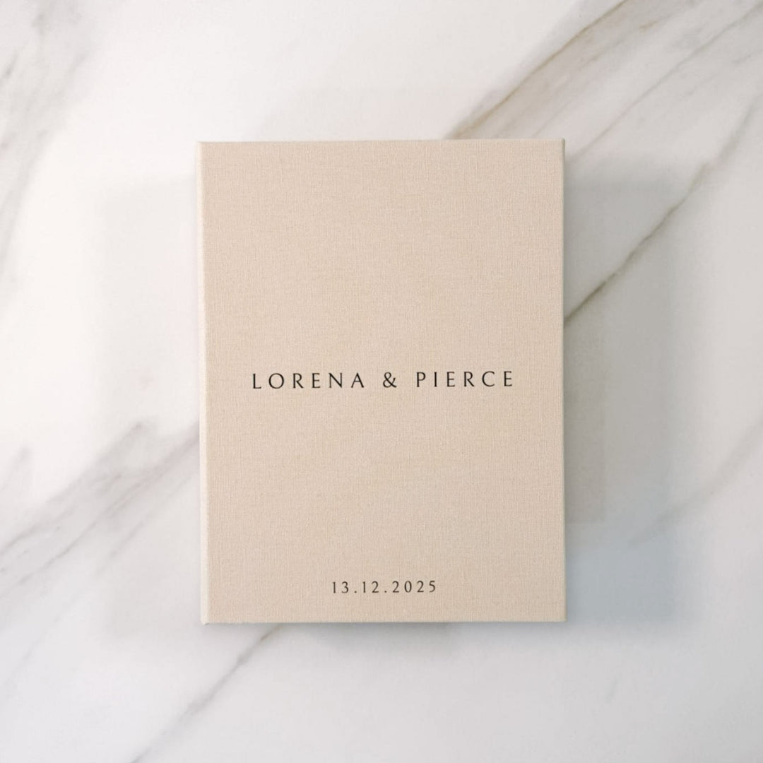 Custom Wedding Photo Album - Linen Wedding Instax Album D07