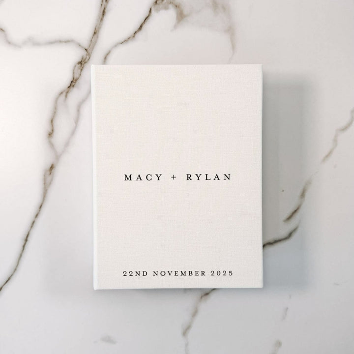 Custom Wedding Photo Album - Linen Wedding Instax Album D09