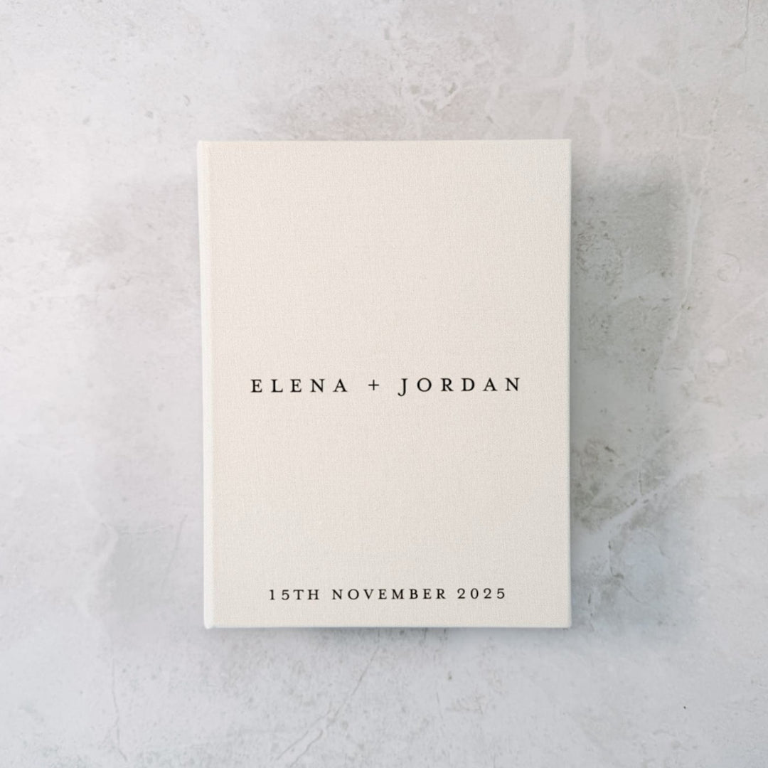 Custom Wedding Photo Album - Linen Wedding Instax Album D09