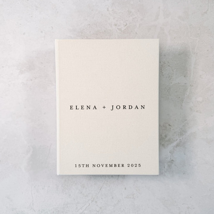 Custom Wedding Photo Album - Linen Wedding Instax Album D09