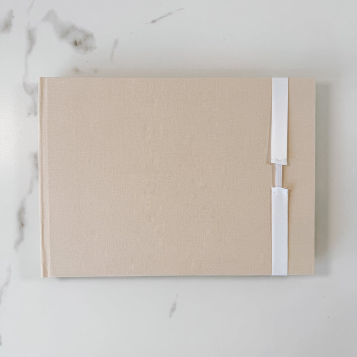 Double Satin Ribbon Bow - Landscape Guest Book