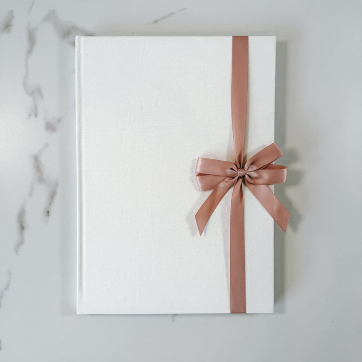 Double Satin Ribbon Bow - Portrait Guest Book