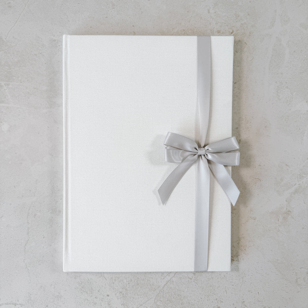 Double Satin Ribbon Bow - Portrait Guest Book