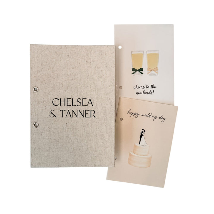 Custom Wedding Card Organiser - Linen Greetings Card Holder D11