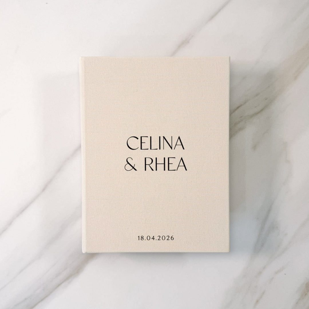 Custom Wedding Photo Album - Linen Wedding Instax Album D11