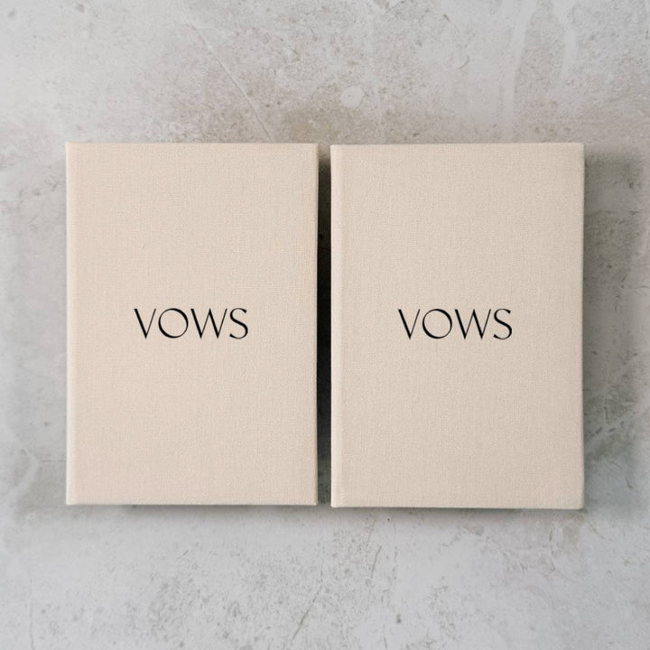 Custom Wedding Vow Books - Linen Vow Books D11