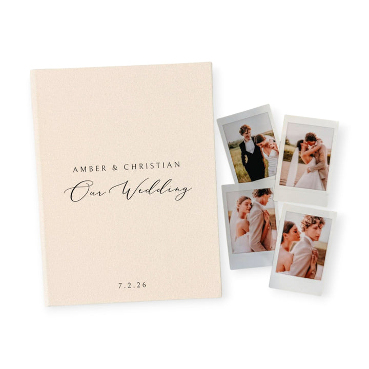 Custom Wedding Photo Album - Linen Wedding Instax Album D12