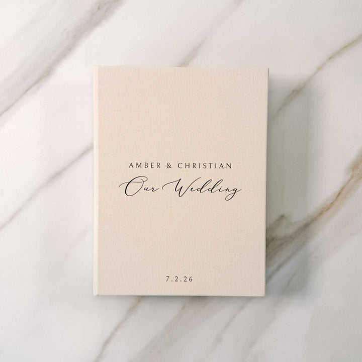 Custom Wedding Photo Album - Linen Wedding Instax Album D12