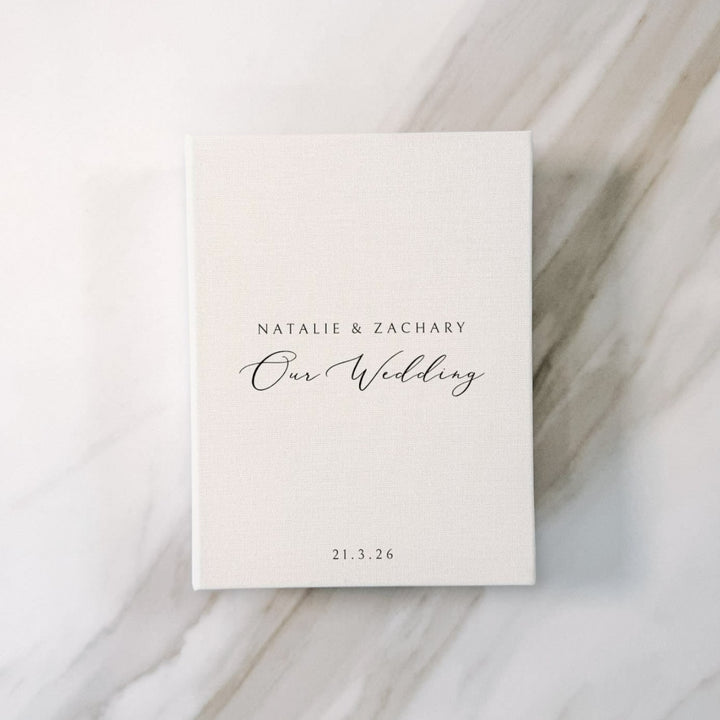 Custom Wedding Photo Album - Linen Wedding Instax Album D12