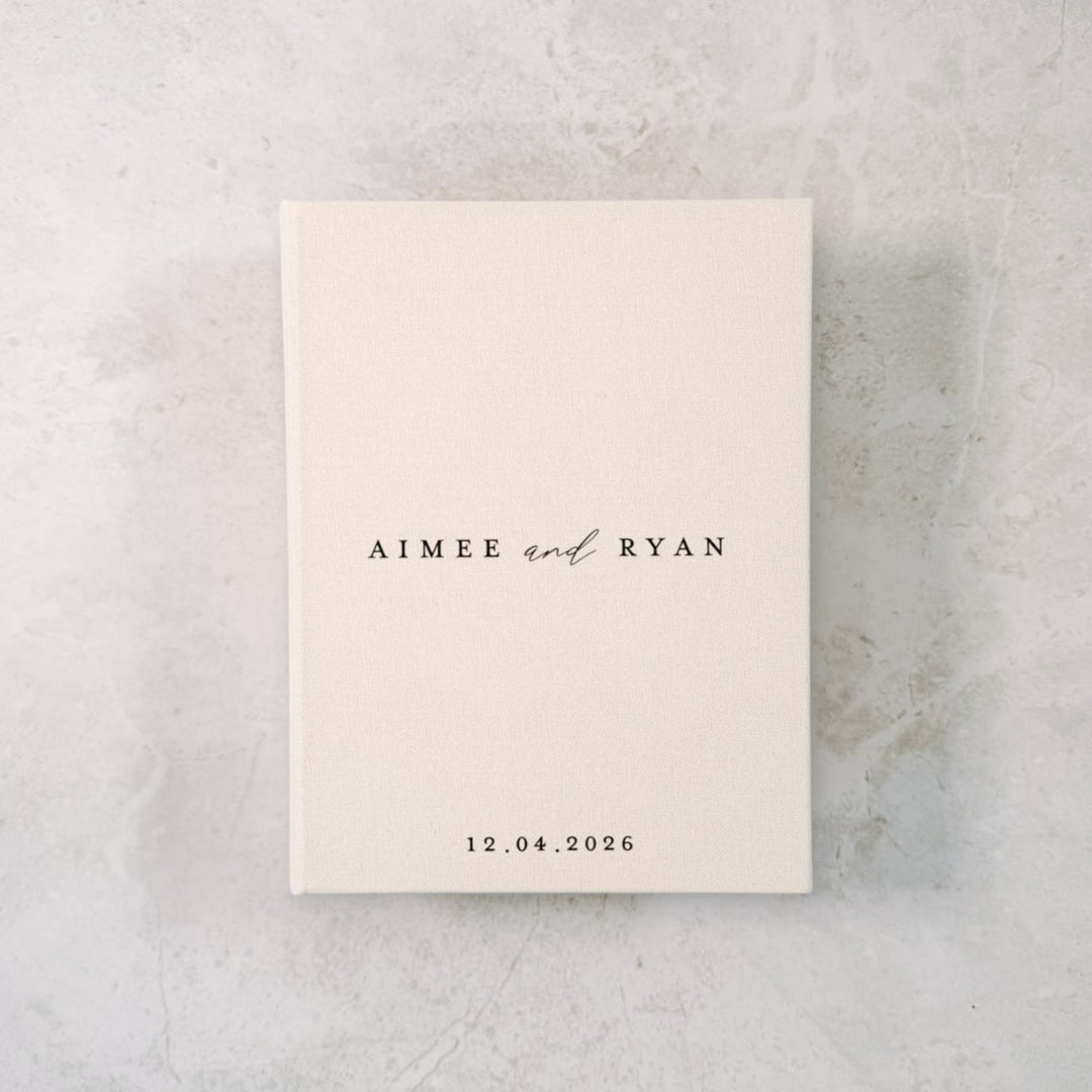 Custom Wedding Photo Album - Linen Wedding Instax Album D16