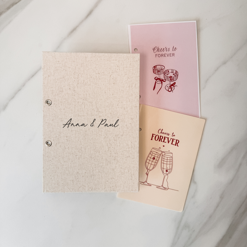 Custom Wedding Card Organiser - Linen Greetings Card Holder D18