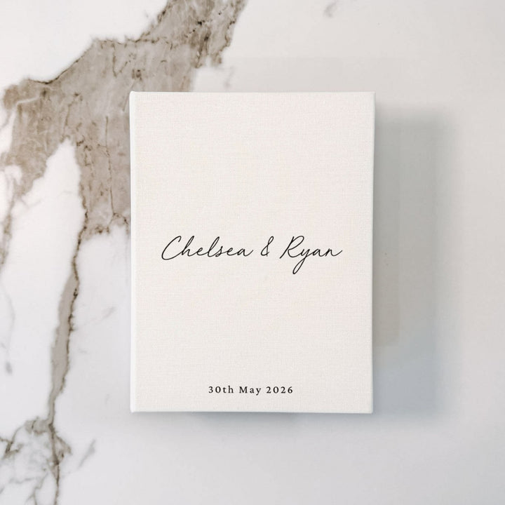 Custom Wedding Photo Album - Linen Wedding Instax Album D22