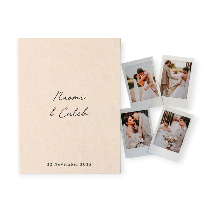 Custom Wedding Photo Album - Linen Wedding Instax Album D22