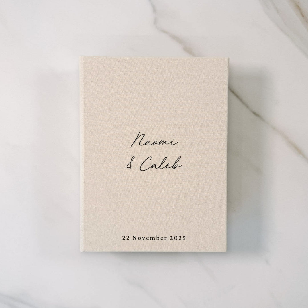 Custom Wedding Photo Album - Linen Wedding Instax Album D22