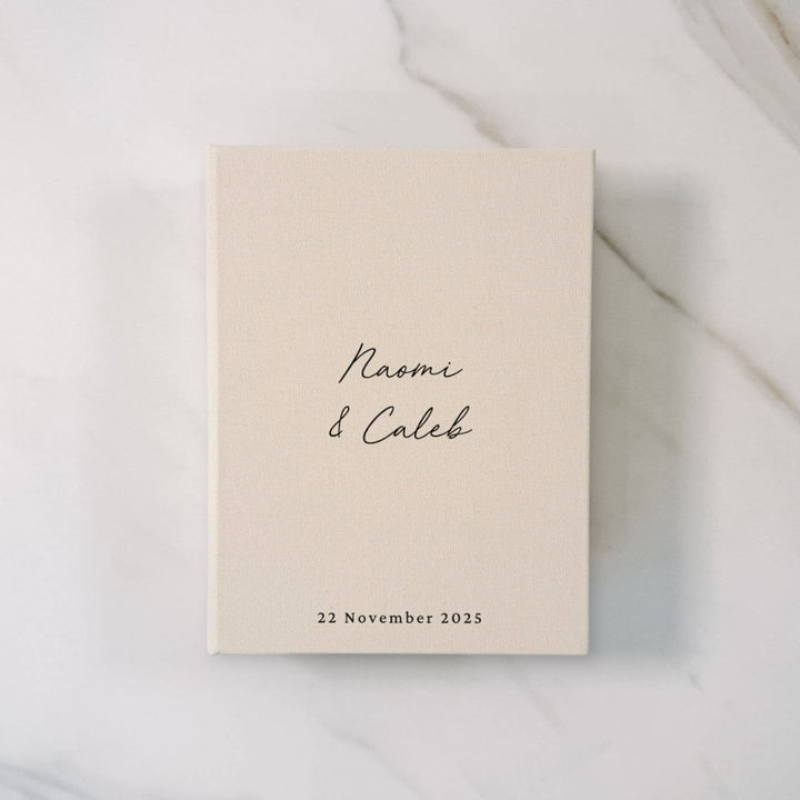 Custom Wedding Photo Album - Linen Wedding Instax Album D22