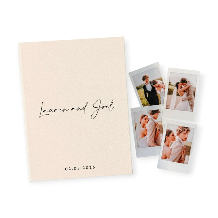 Custom Wedding Photo Album - Linen Wedding Instax Album D20