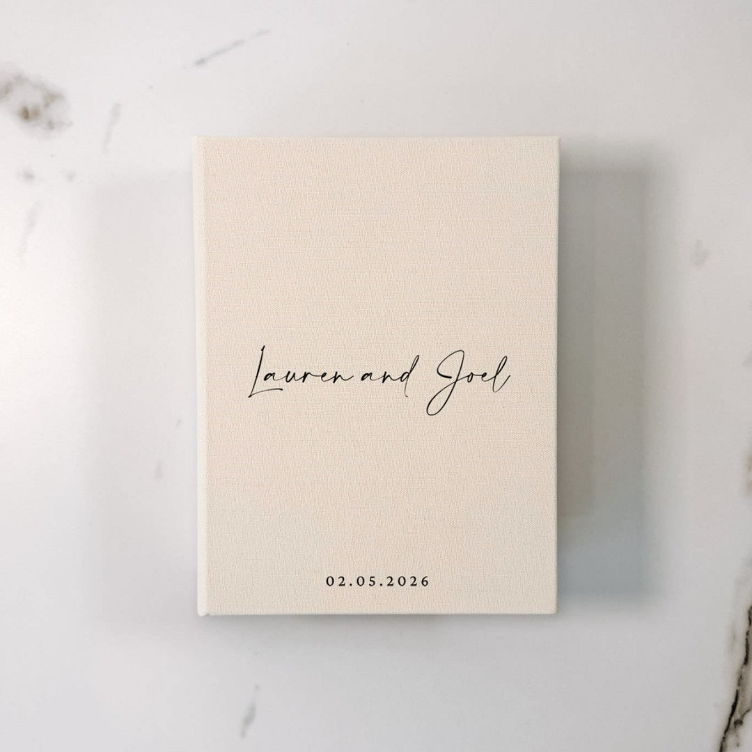 Custom Wedding Photo Album - Linen Wedding Instax Album D20