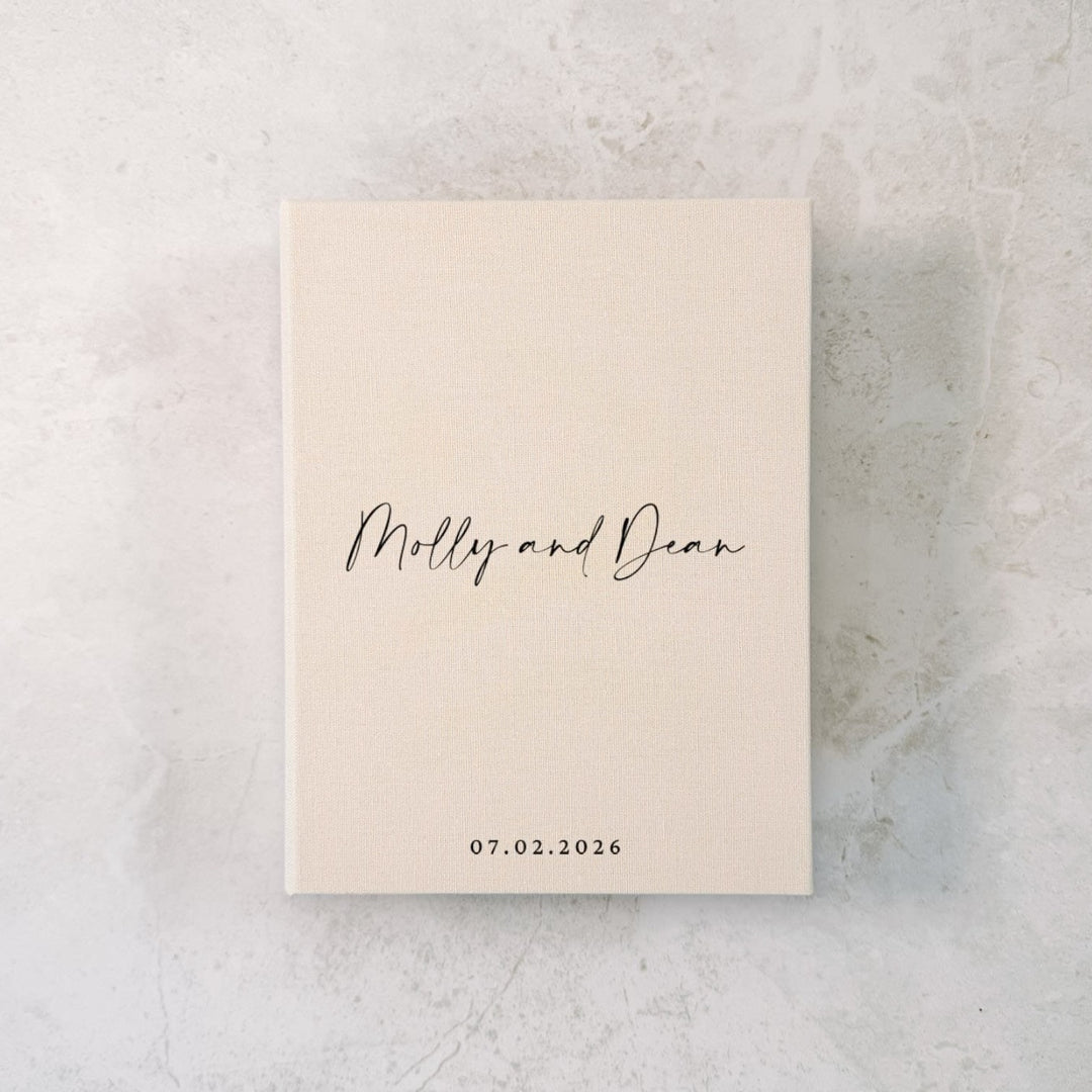 Custom Wedding Photo Album - Linen Wedding Instax Album D20