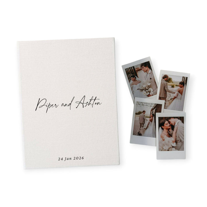 Custom Wedding Photo Album - Linen Wedding Instax Album D21