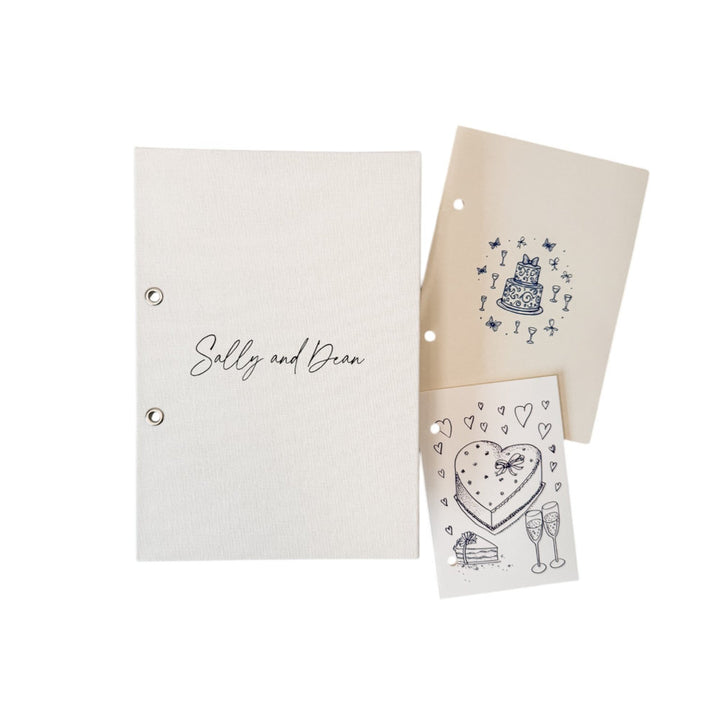 Custom Wedding Card Organiser - Linen Greetings Card Holder D21