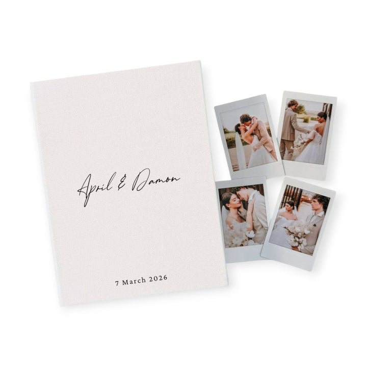 Custom Wedding Photo Album - Linen Wedding Instax Album D22