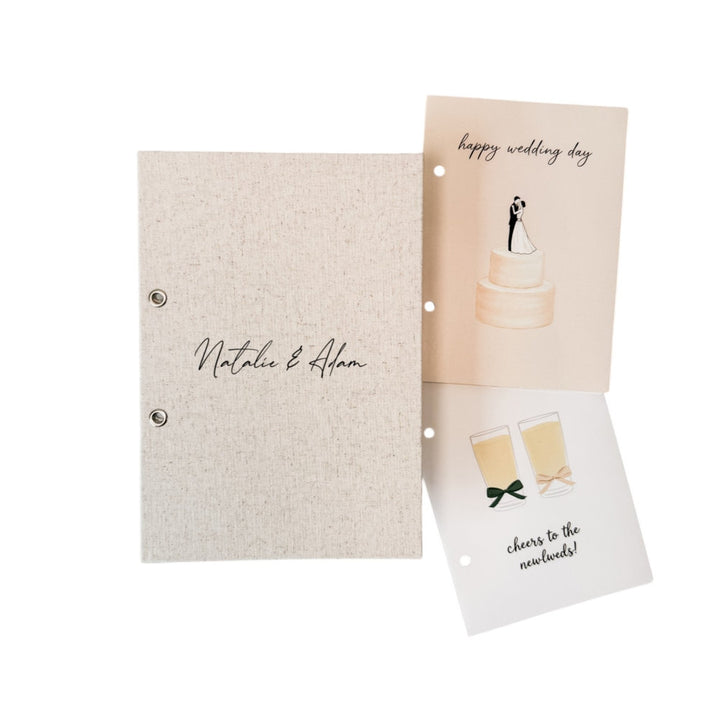 Custom Wedding Card Organiser - Linen Greetings Card Holder D22