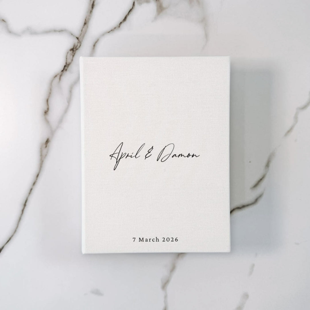 Custom Wedding Photo Album - Linen Wedding Instax Album D22