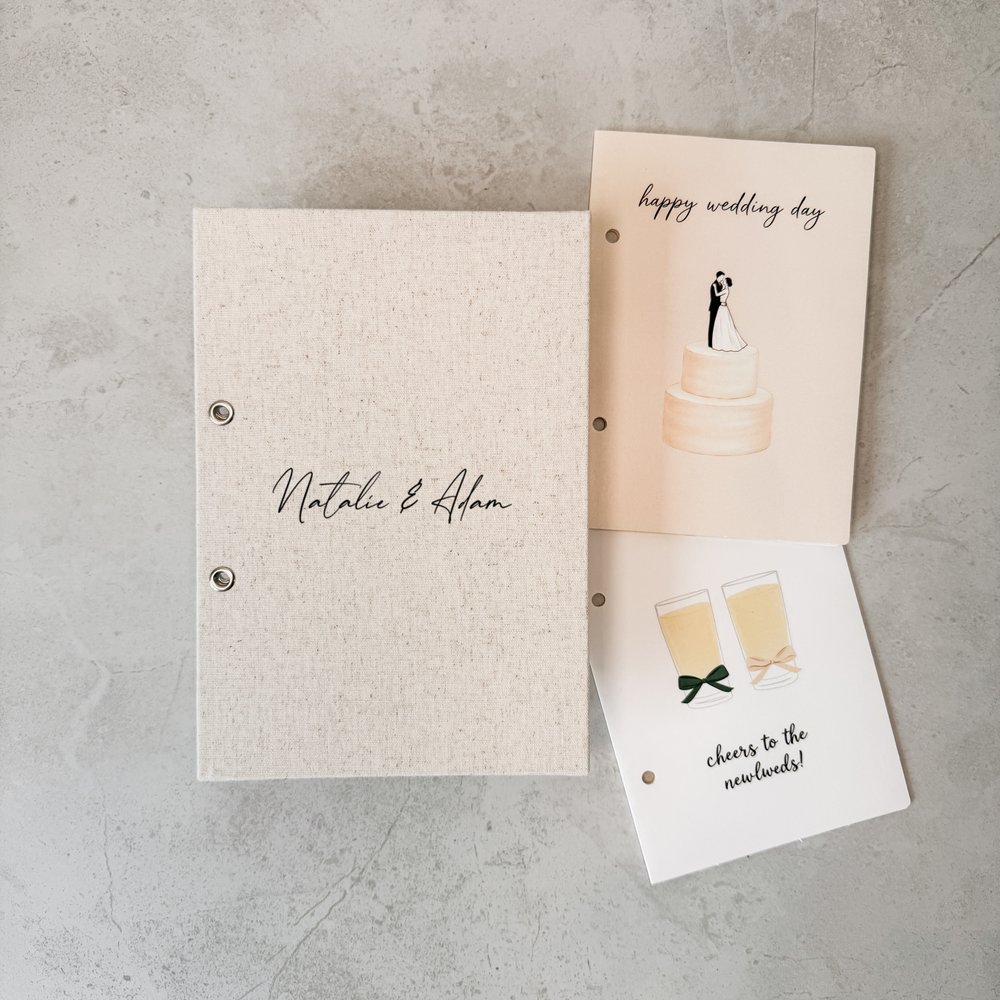 Custom Wedding Card Organiser - Linen Greetings Card Holder D22