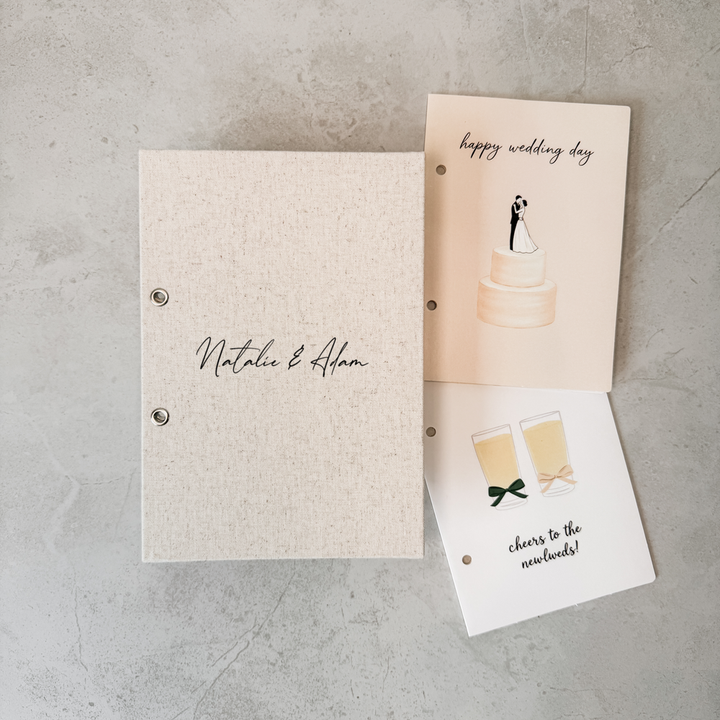 Custom Wedding Card Organiser - Linen Greetings Card Holder D22