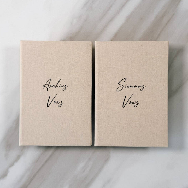 Custom Wedding Vow Books - Linen Vow Books D22