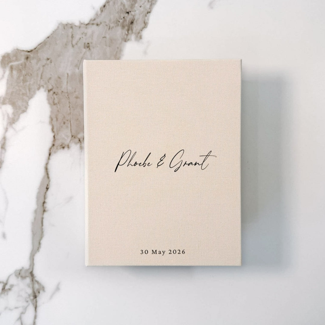 Custom Wedding Photo Album - Linen Wedding Instax Album D22