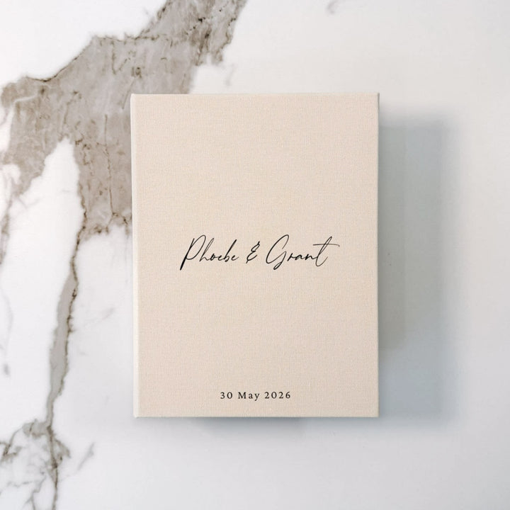 Custom Wedding Photo Album - Linen Wedding Instax Album D22