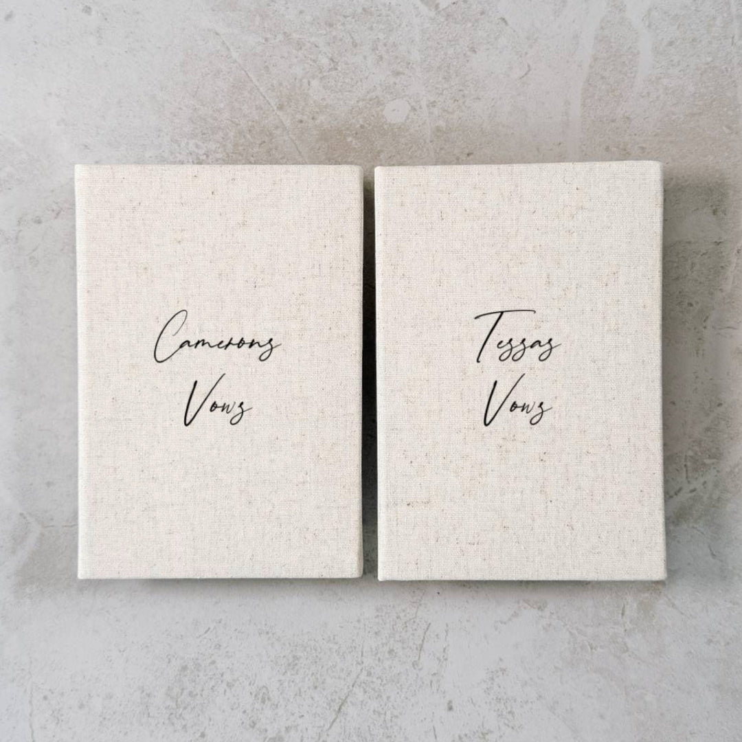 Custom Wedding Vow Books - Linen Vow Books D22