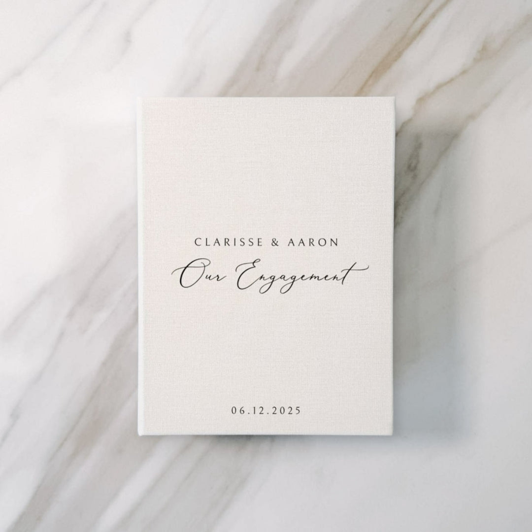Custom Engagement Photo Album - Linen Engagement Instax Album D32