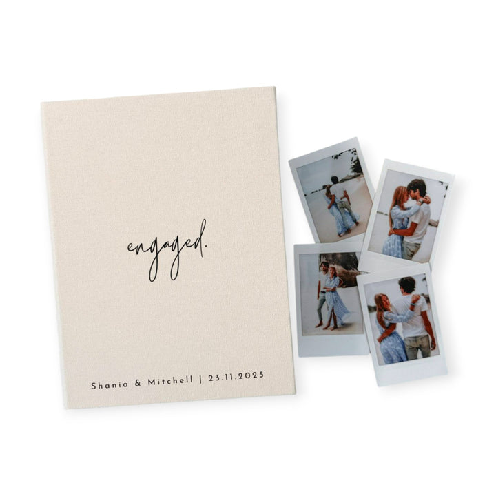 Custom Engagement Photo Album - Linen Engagement Instax Album D33