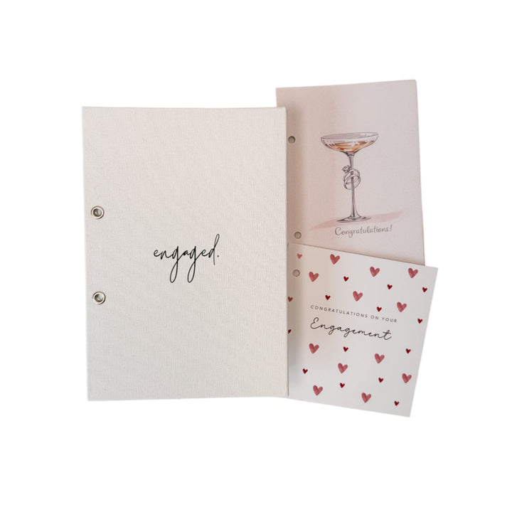 Custom Engagement Card Organiser - Linen Greetings Card Holder D33