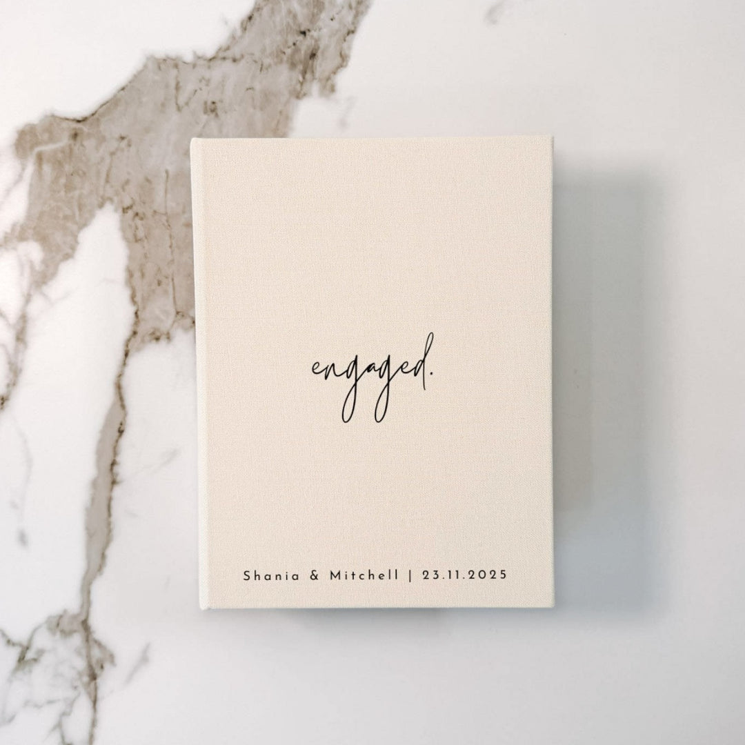 Custom Engagement Photo Album - Linen Engagement Instax Album D33
