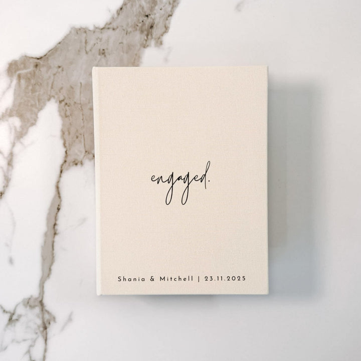 Custom Engagement Photo Album - Linen Engagement Instax Album D33